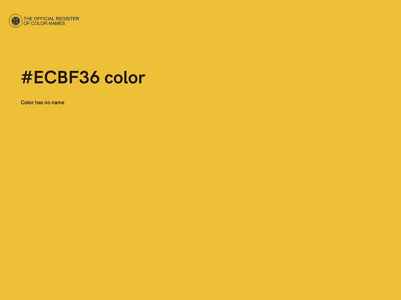 #ECBF36 color image