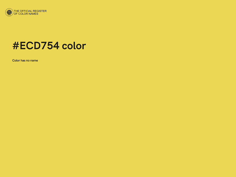 #ECD754 color image