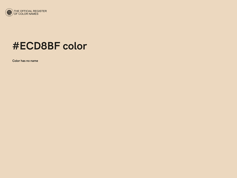 #ECD8BF color image