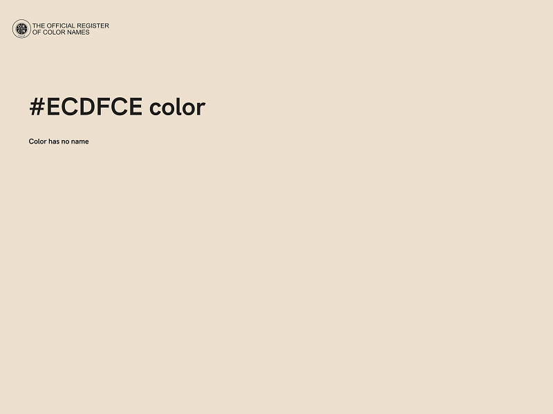 #ECDFCE color image