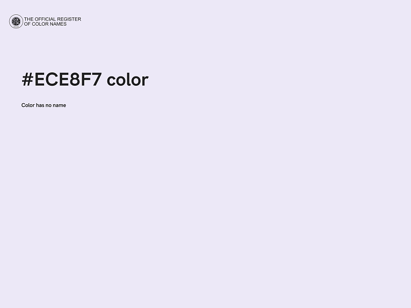 #ECE8F7 color image