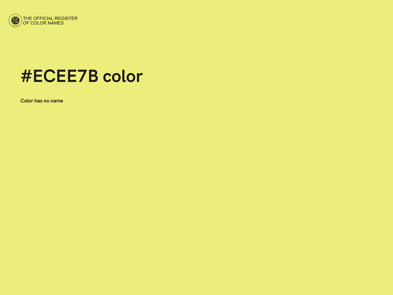 #ECEE7B color image