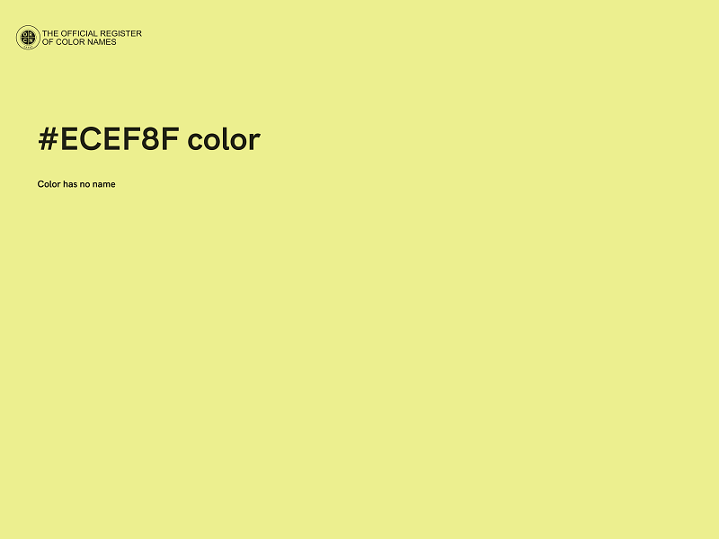 #ECEF8F color image