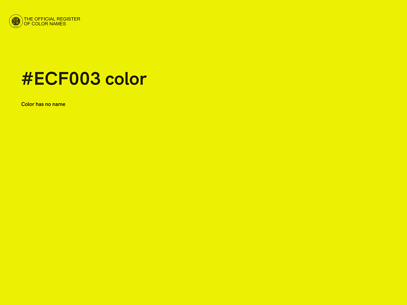 #ECF003 color image