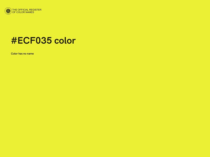 #ECF035 color image