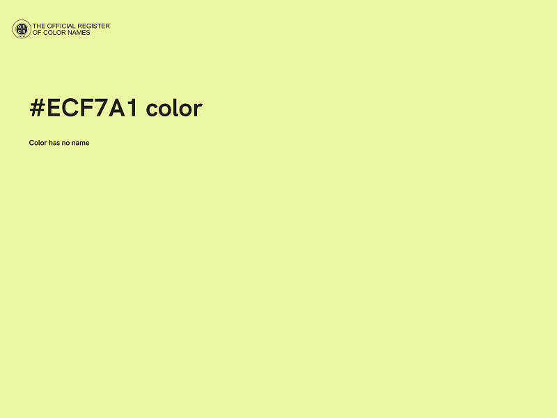 #ECF7A1 color image