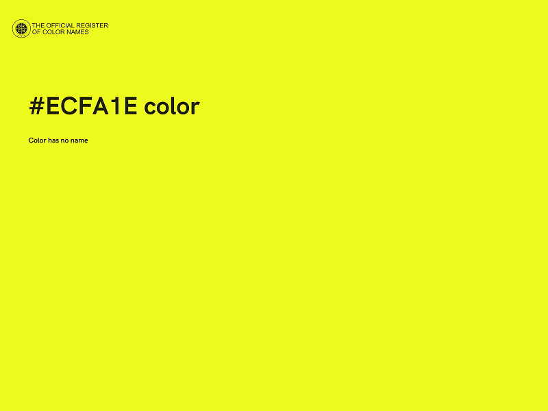 #ECFA1E color image