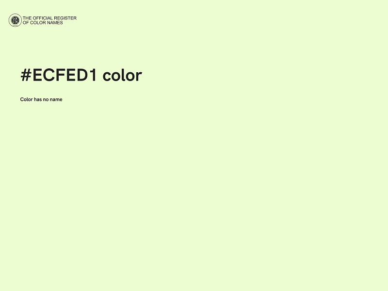 #ECFED1 color image