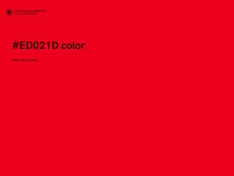 #ED021D color image