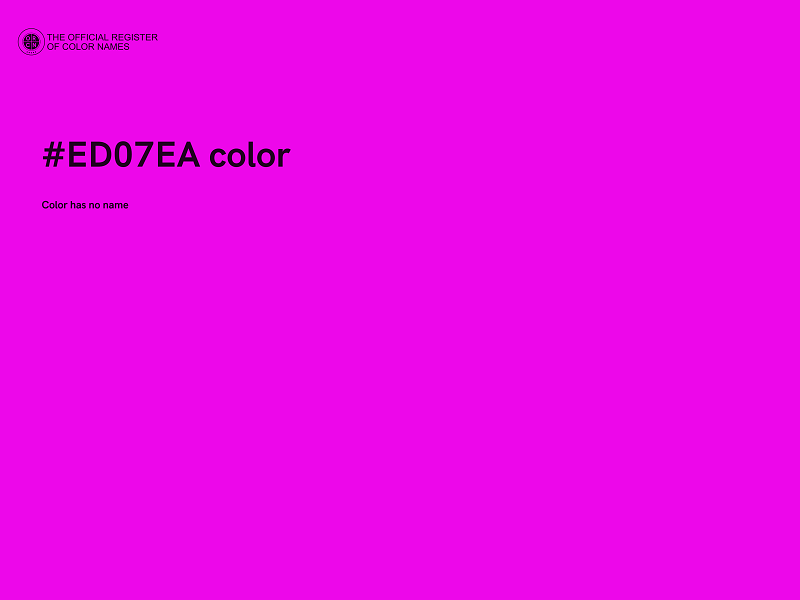 #ED07EA color image