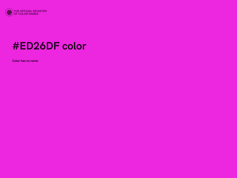 #ED26DF color image