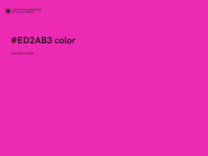 #ED2AB3 color image