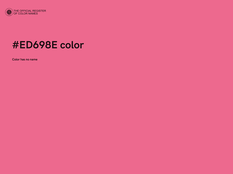 #ED698E color image