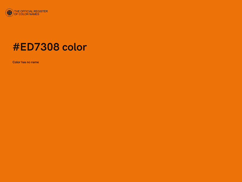 #ED7308 color image