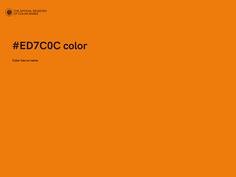 #ED7C0C color image