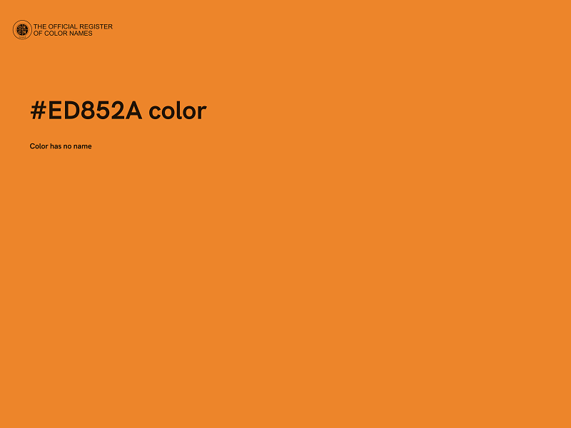 #ED852A color image