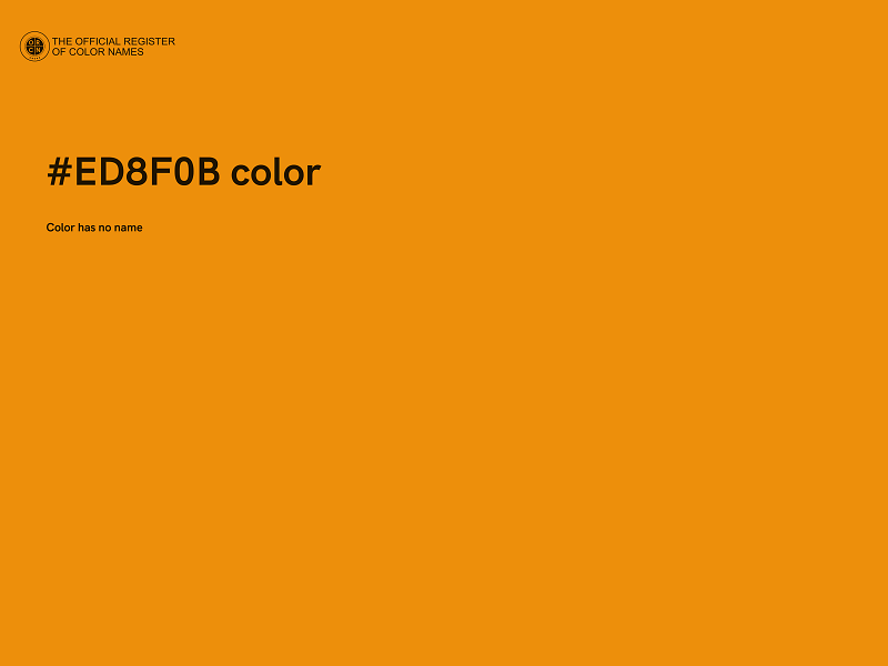 #ED8F0B color image