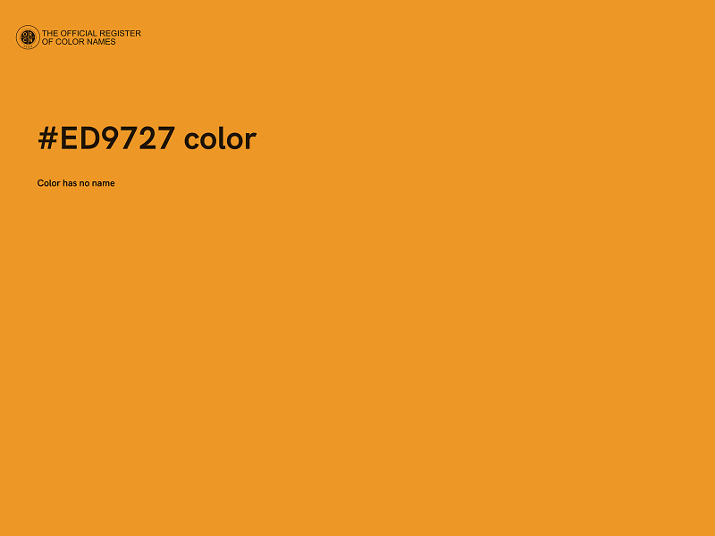 #ED9727 color image