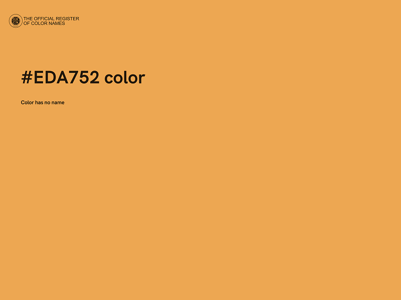 #EDA752 color image