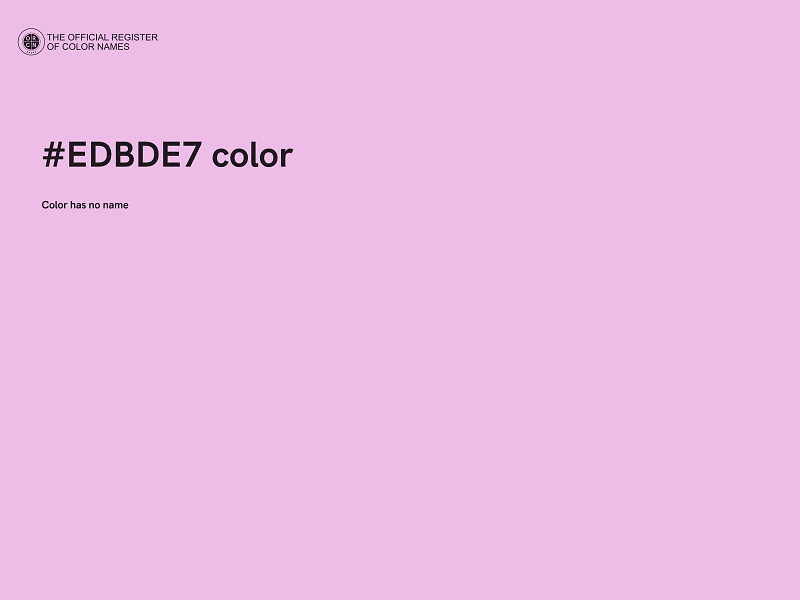 #EDBDE7 color image