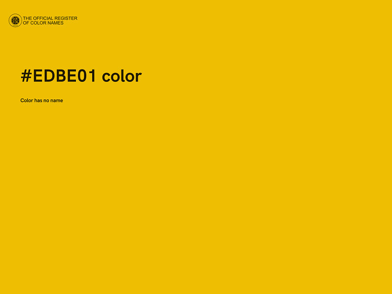 #EDBE01 color image