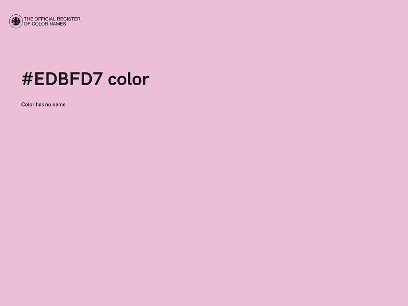 #EDBFD7 color image