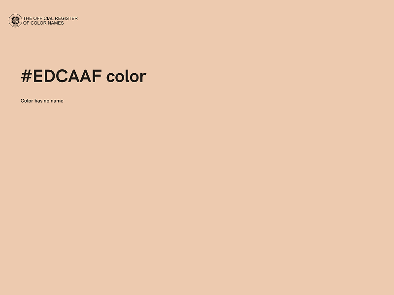 #EDCAAF color image