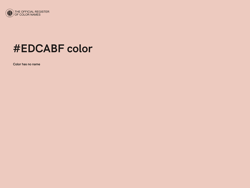 #EDCABF color image