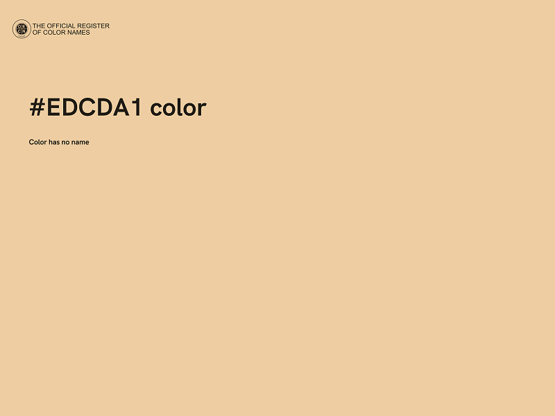 #EDCDA1 color image