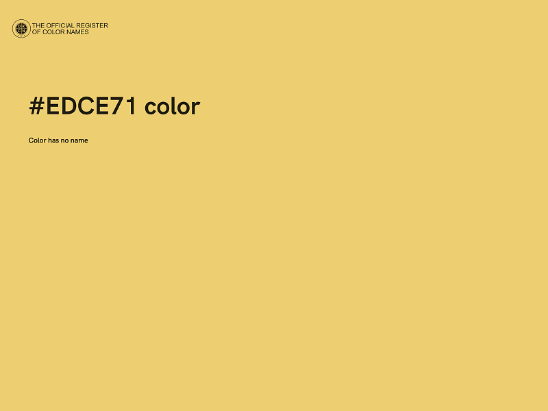 #EDCE71 color image