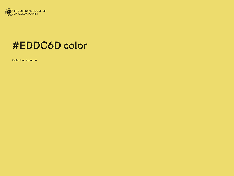 #EDDC6D color image