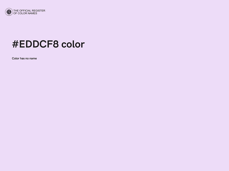 #EDDCF8 color image