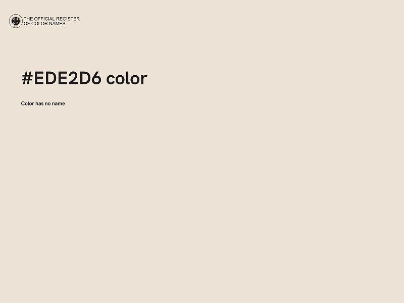 #EDE2D6 color image