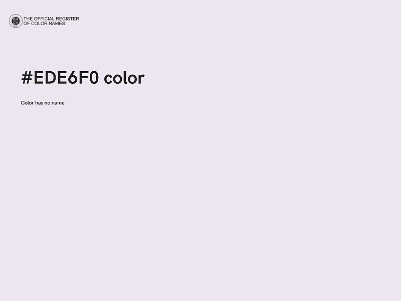 #EDE6F0 color image