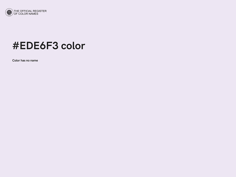 #EDE6F3 color image