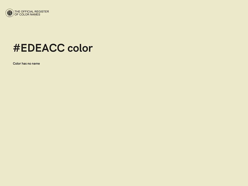 #EDEACC color image