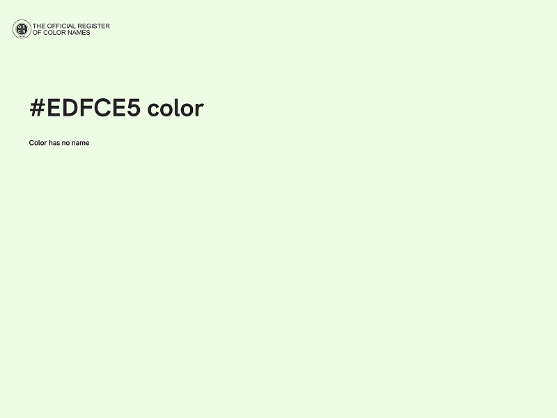 #EDFCE5 color image