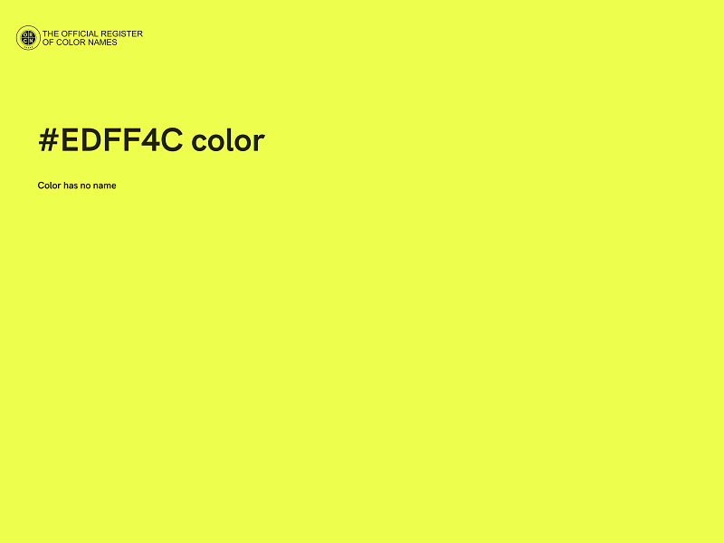 #EDFF4C color image