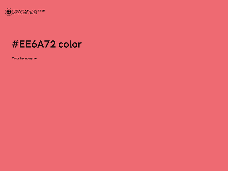 #EE6A72 color image