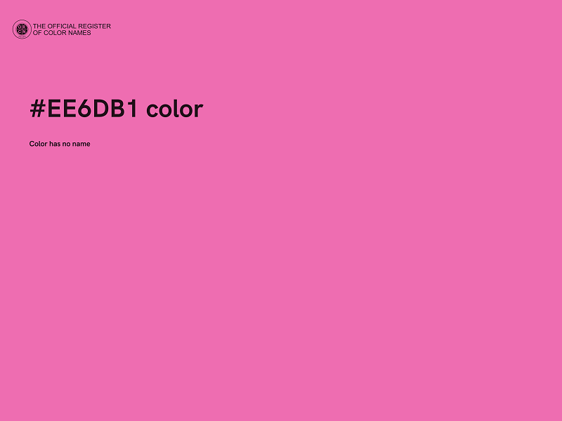 #EE6DB1 color image