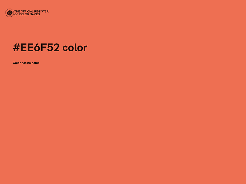 #EE6F52 color image