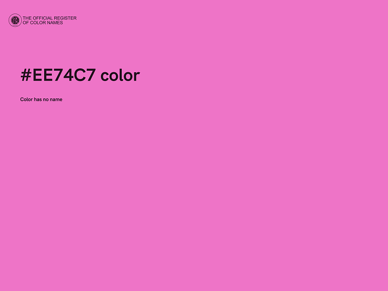 #EE74C7 color image