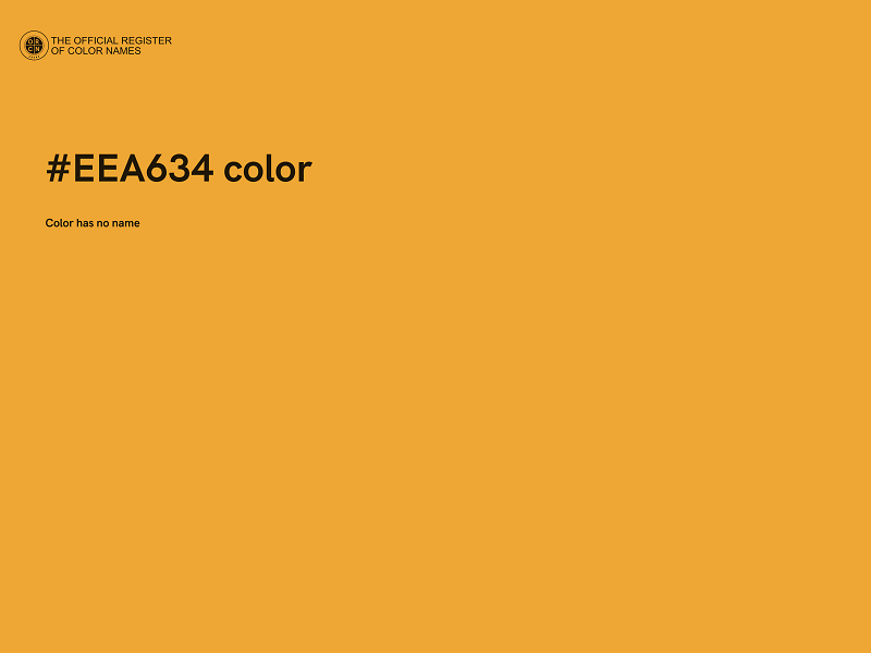 #EEA634 color image