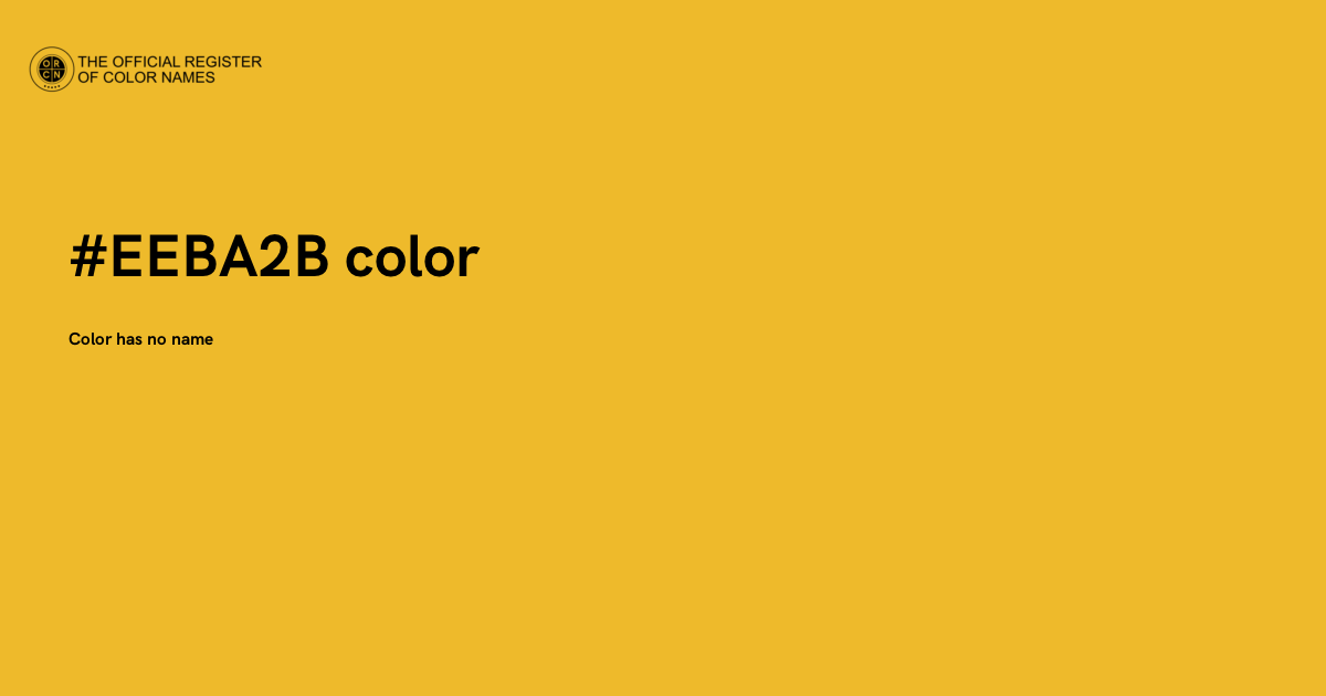 Color #EEBA2B - The Official Register of Color Names