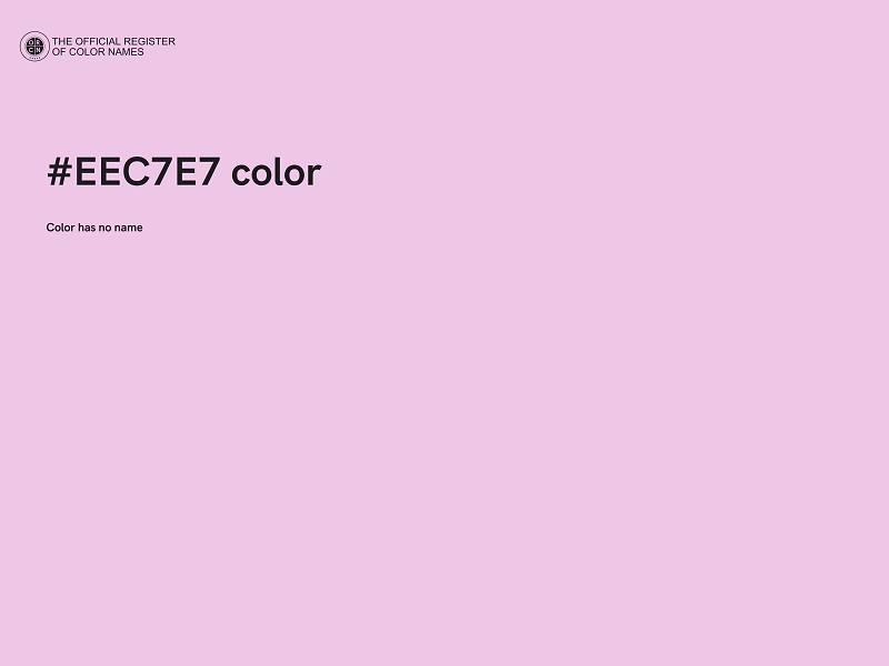 #EEC7E7 color image