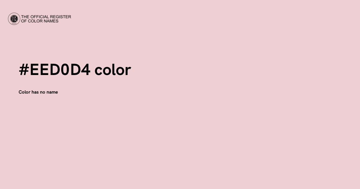 Color #EED0D4 - The Official Register of Color Names