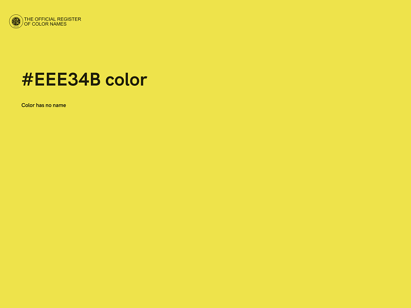 #EEE34B color image