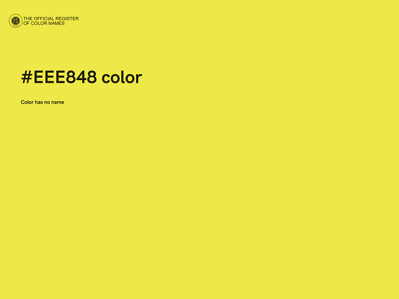 #EEE848 color image