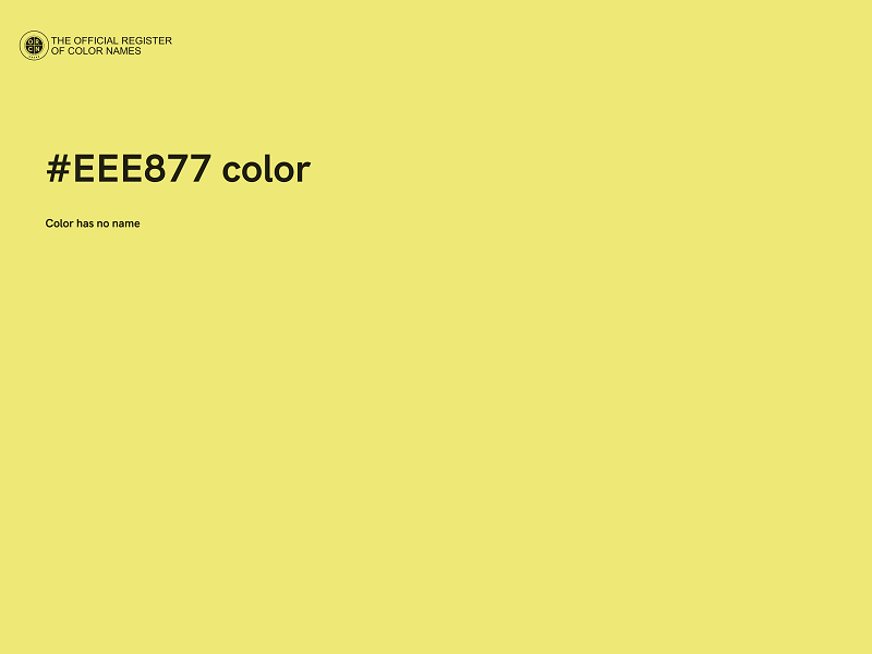 #EEE877 color image