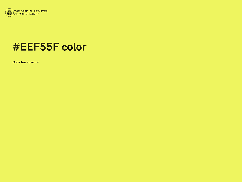 #EEF55F color image